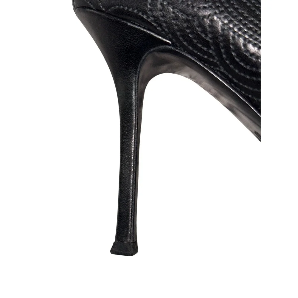 YSL Yves Saint Laurent Tribtoo‎ Leather Pumps Heels Black Size 40 (US 10)